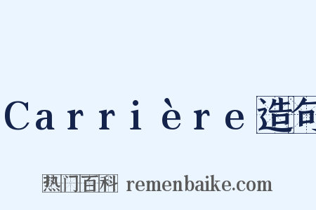 Carrière造句是什么意思的图片